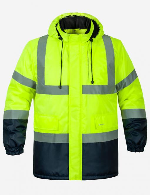 Куртка утепленная сигнальная WINTER FLASH желтая hi-viz/темно-синяя Куртка утепленная сигнальная WINTER FLASH желтая hi-viz/темно-синяя