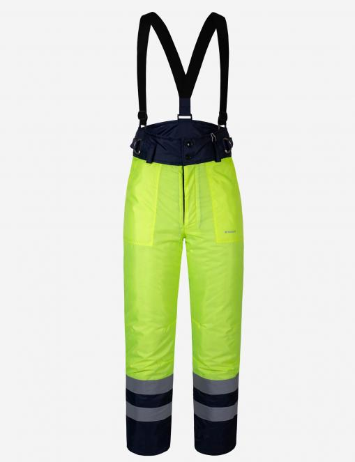 Штани утеплені сигнальні WINTER FLASH жовті hi-viz/темно-сині Штани утеплені сигнальні WINTER FLASH жовті hi-viz/темно-сині