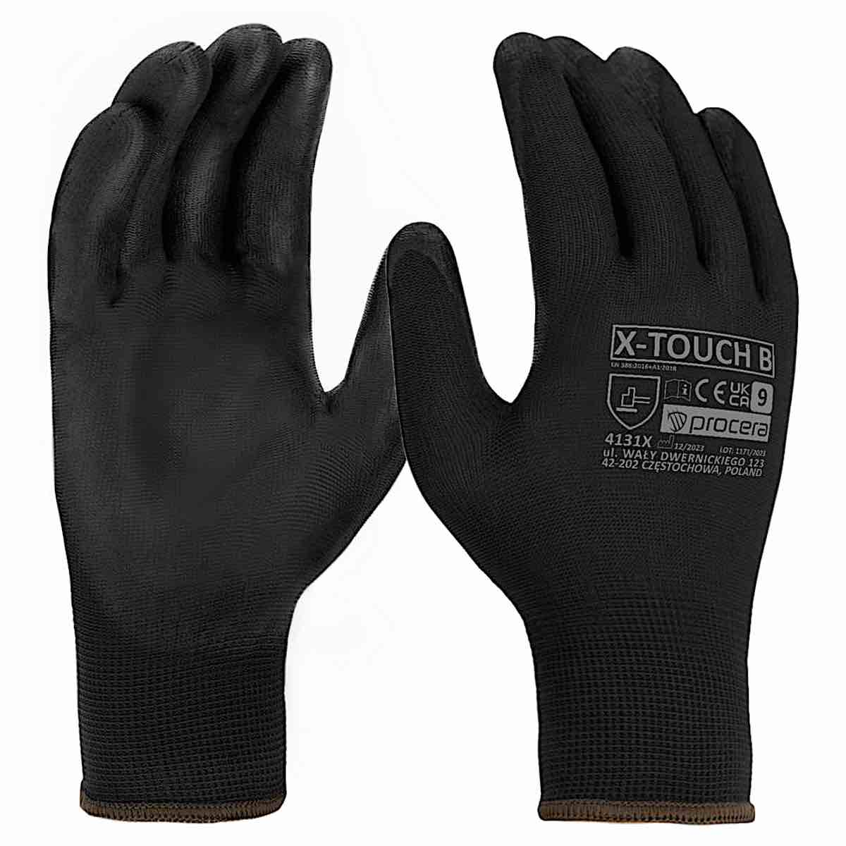 Рукавички з PU покриттям PROCERA X-TOUCH BLACK Рукавички з PU покриттям PROCERA X-TOUCH BLACK