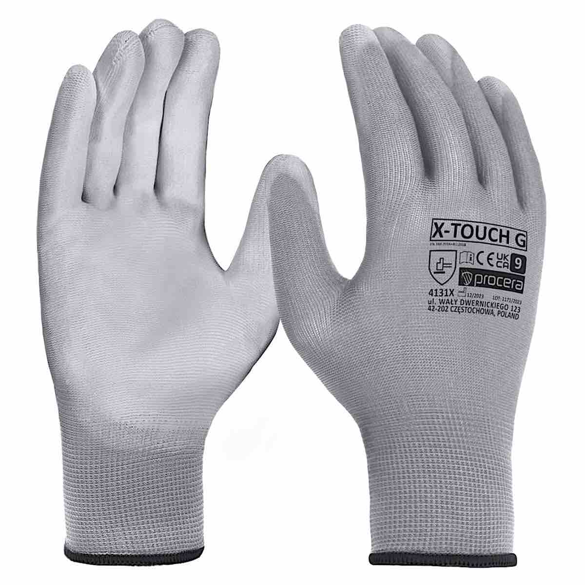 Рукавички з PU покриттям PROCERA X-TOUCH GREY Рукавички з PU покриттям PROCERA X-TOUCH GREY